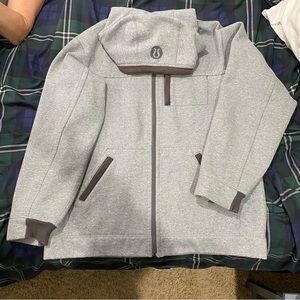 Mens Lululemon Heavyweight Full-Zip Hooded Gray Jacket Size L Hoodie Sweatshirt